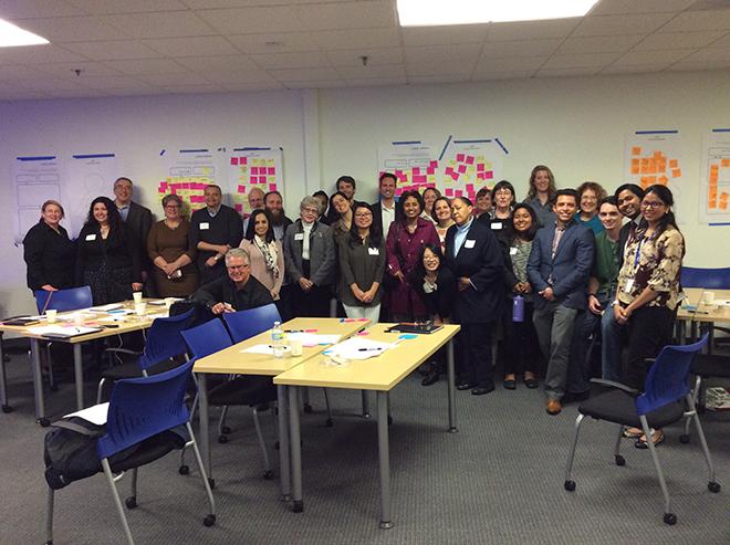 Picture of a large group of members of the SVSILN in a classroom.