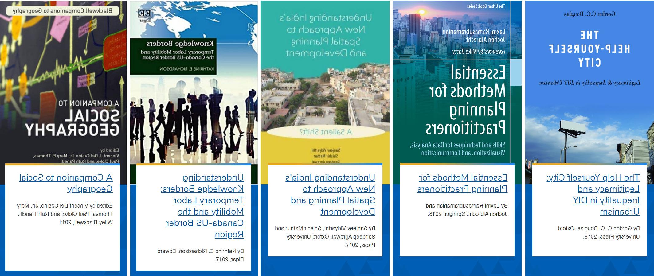 Books by URBP faculty members.